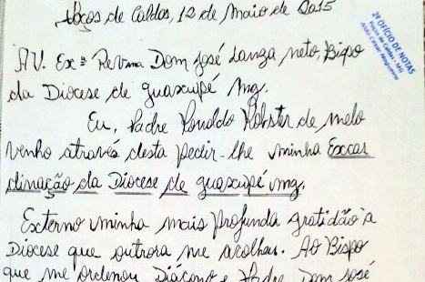 Padre Ronaldo afirma ter sido perseguido pela Diocese de Guaxupé