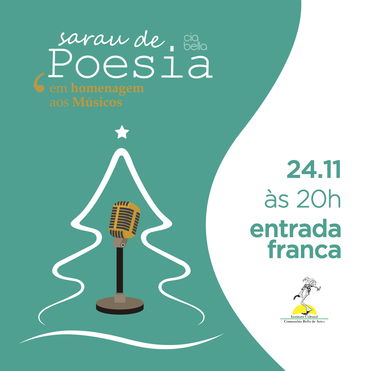 Sarau de Poesia faz homenagem aos músicos