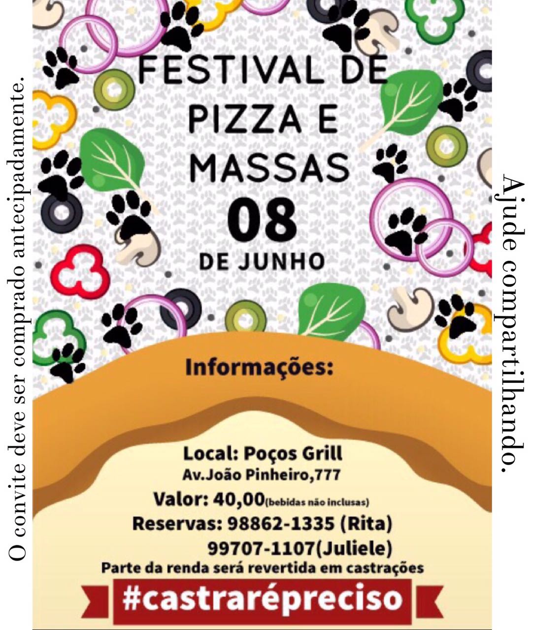 Projeto #CastrarÉPreciso realiza jantar beneficente