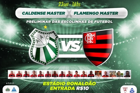 Caldense e Flamengo se enfrentam em amistoso neste sábado