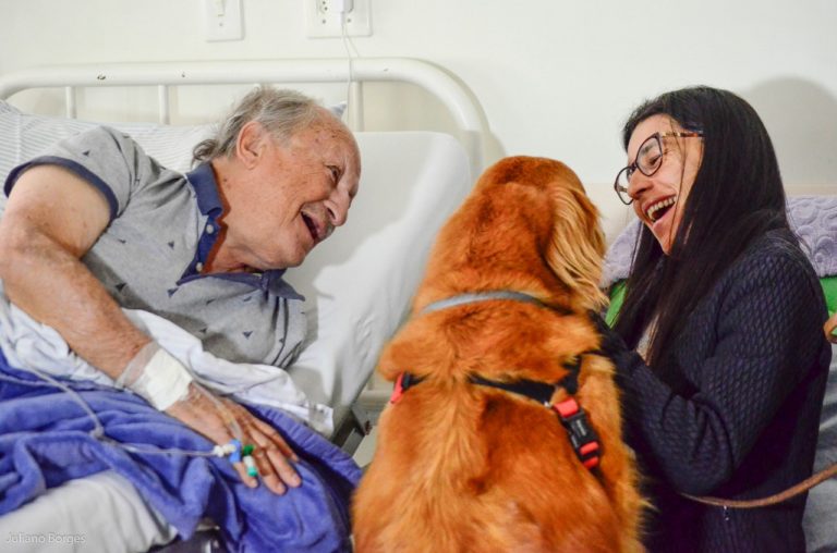 CÃO TERAPIA | Pacientes da Santa Casa recebem visitantes especiais