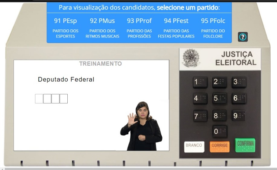 Simulador virtual ajuda eleitor a treinar o voto na urna