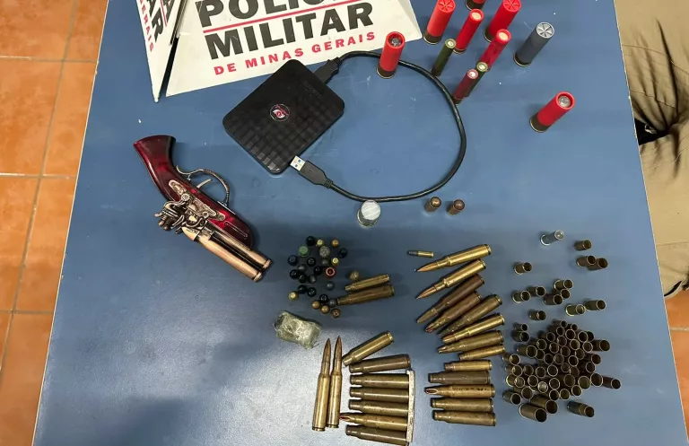 Homem é preso com munições furtadas de estande de tiros