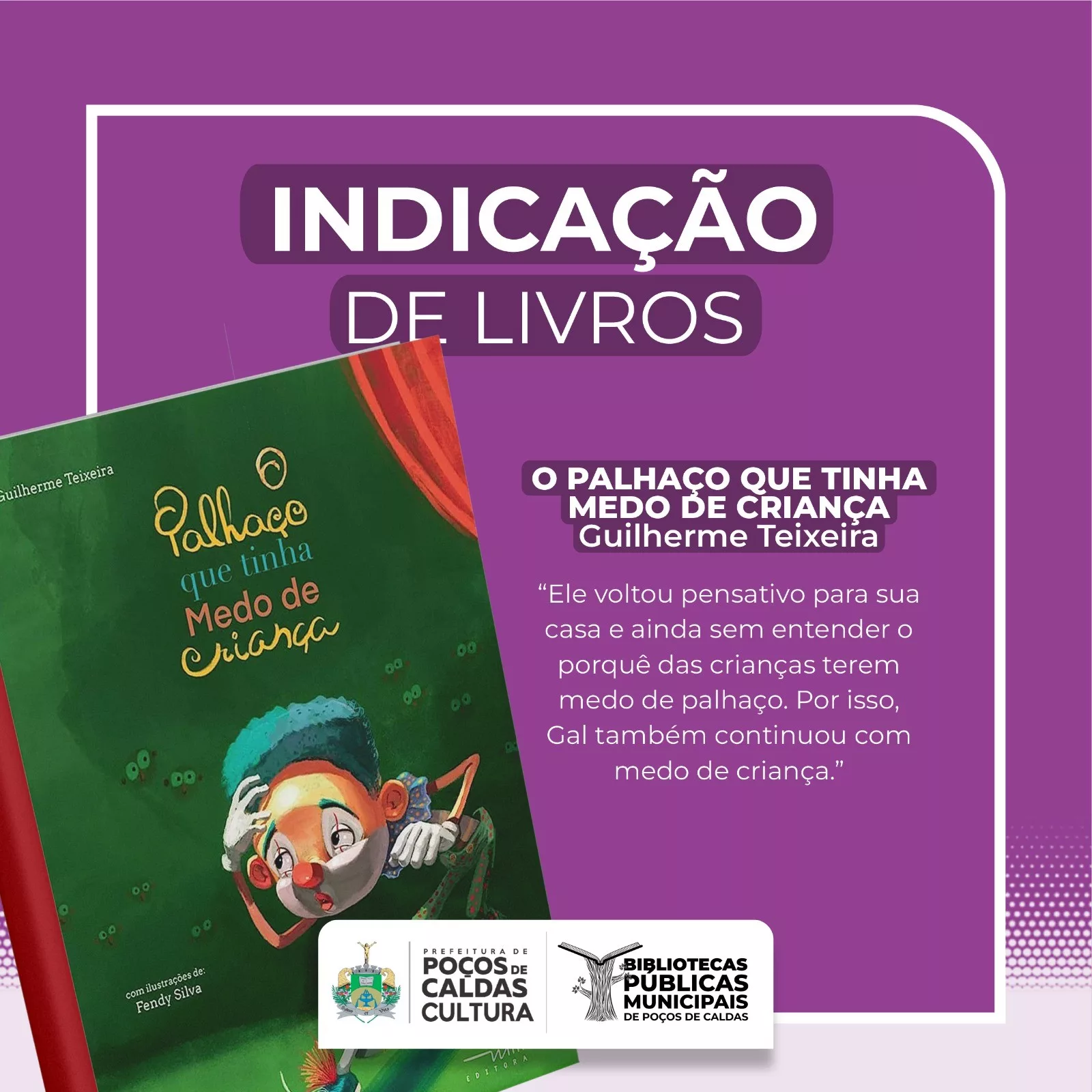 Para ler nas férias escolares: “O Palhaço que tinha medo de criança”