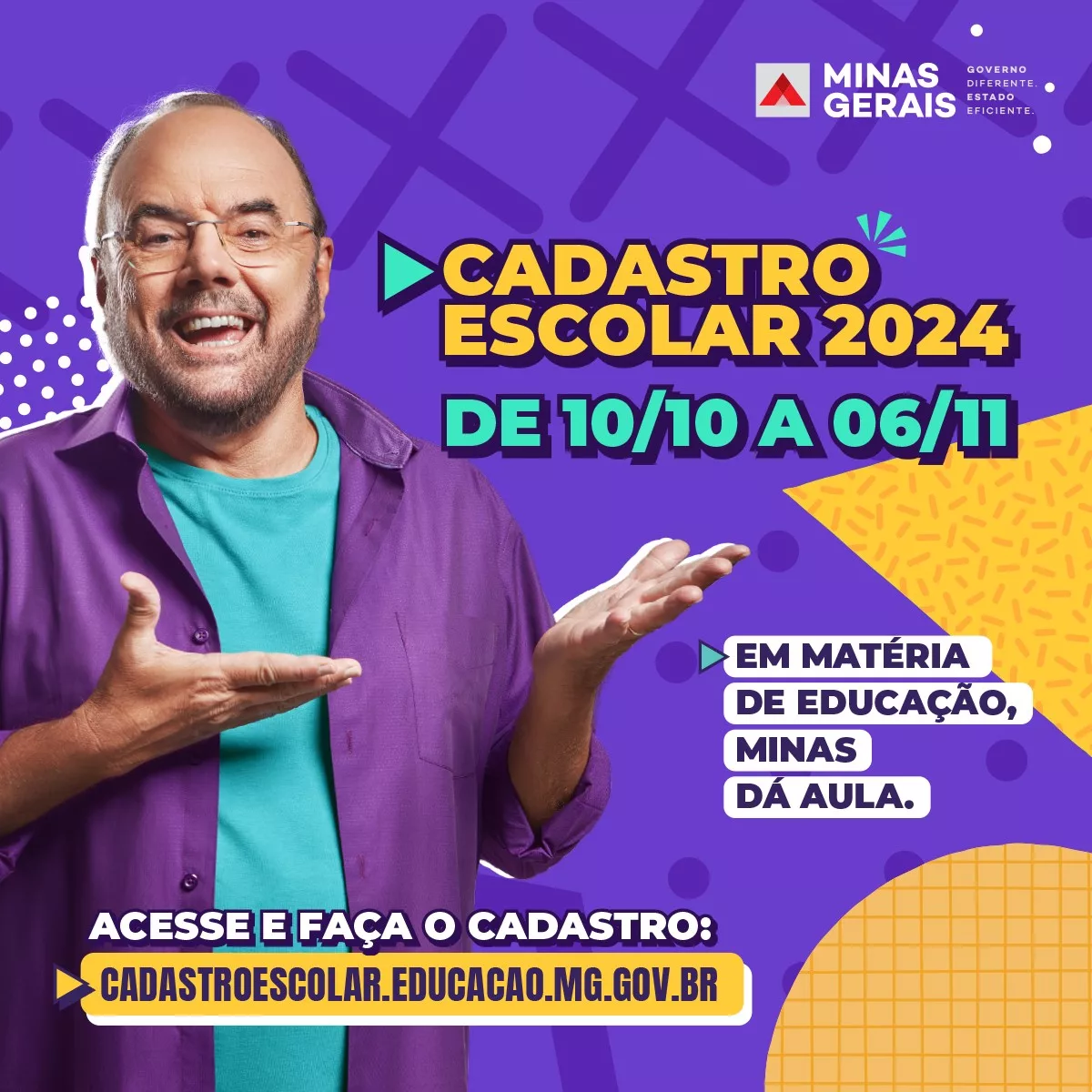 Cadastro Escolar 2024 tem início para escolas públicas em Minas Gerais