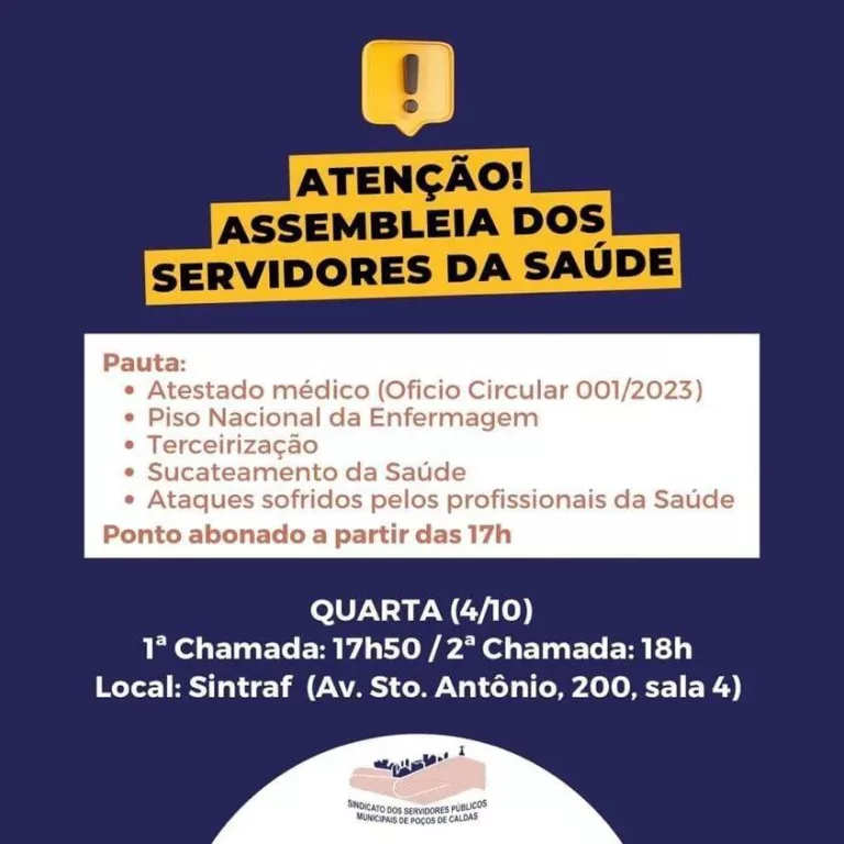 Sindserv promove assembleia com os servidores da Saúde