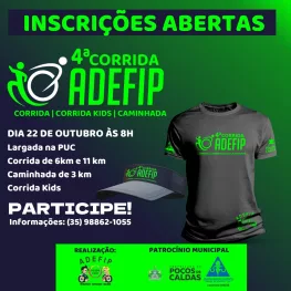 Corrida da Adefip está com inscrições abertas