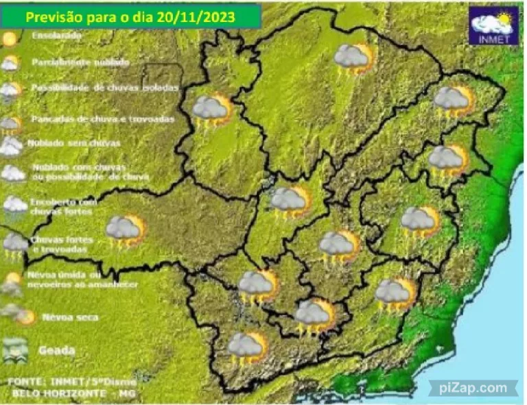 Temporais ganham força em Minas Gerais