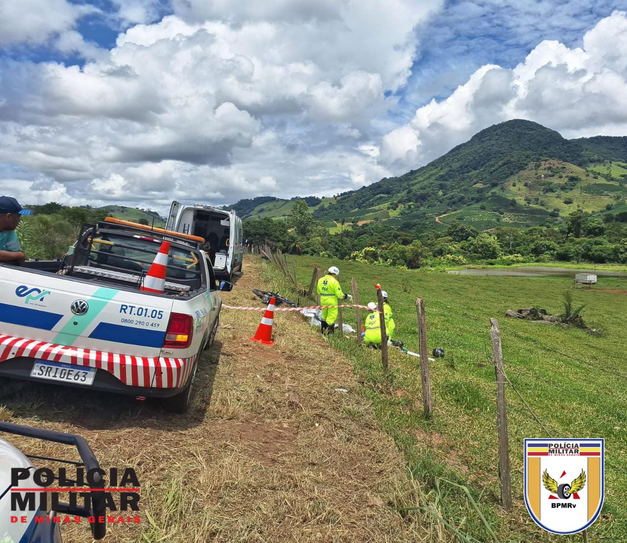 ANDRADAS | Motociclista morre em acidente