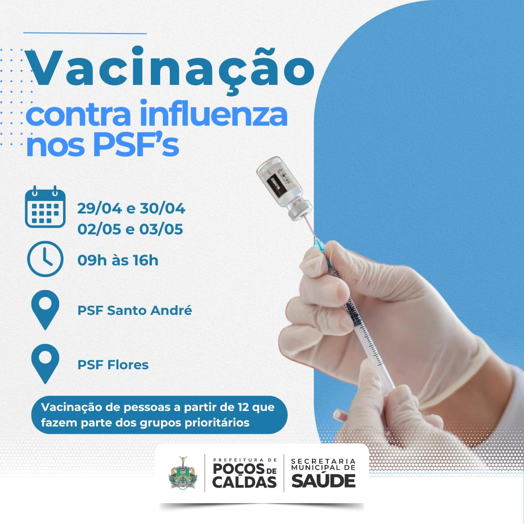 Vacinação contra gripe continua disponível em Poços