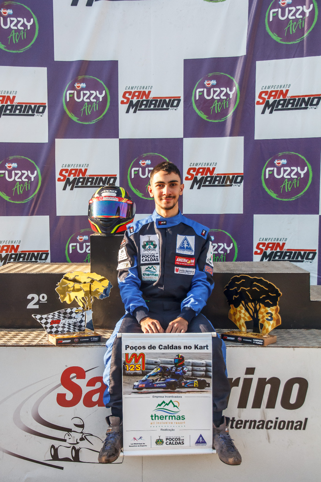 Piloto poços-caldense é destaque no Campeonato San Marino de Kart