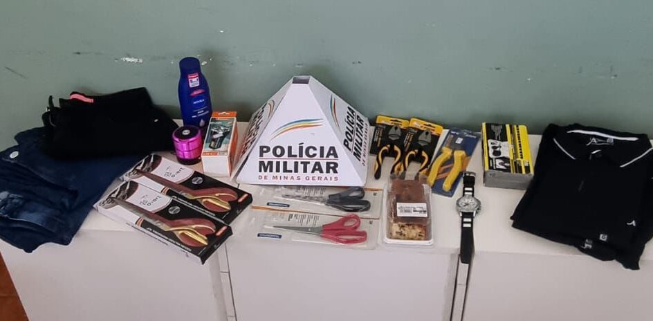 PM prende ladrão e recupera objetos furtados