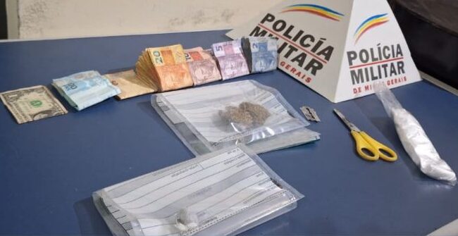 Dupla é presa com drogas e mais de R$ 1 mil no bairro São João