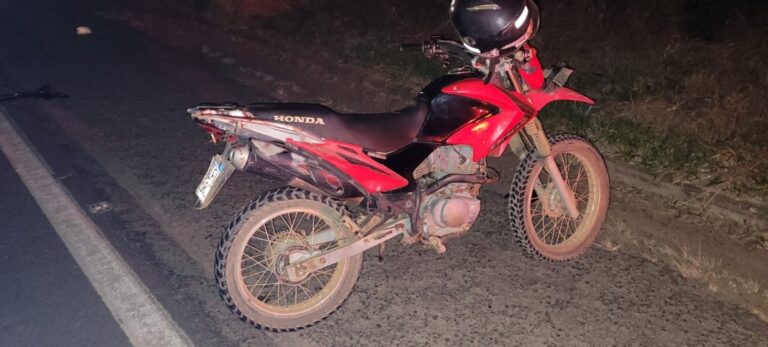 Motociclista sofre acidente e tem perna amputada