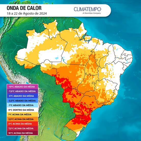 Onda de calor está sendo esperada para os próximos dias; umidade relativa do ar deve cair mais ainda