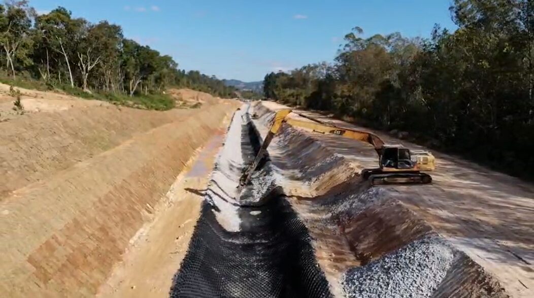 Obra do canal de desvio de águas pluviais é finalizada na INB em Caldas