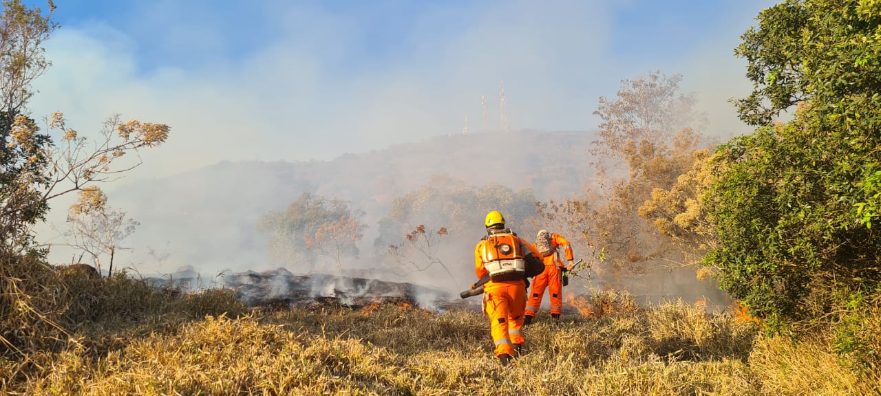 Bombeiros lutam contra incêndios em áreas rurais do sul de Minas