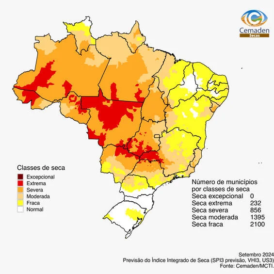 Seca prolongada eleva alerta em todo o Brasil; Minas tem 52 municípios afetados