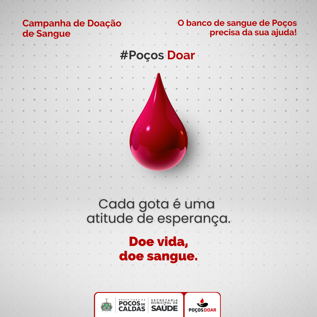 Campanha incentiva doação de sangue durante as férias em Poços