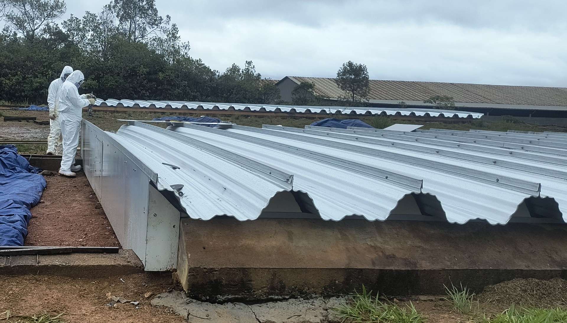 Silos de Torta II na INB em Caldas têm substituição de cobertura concluída