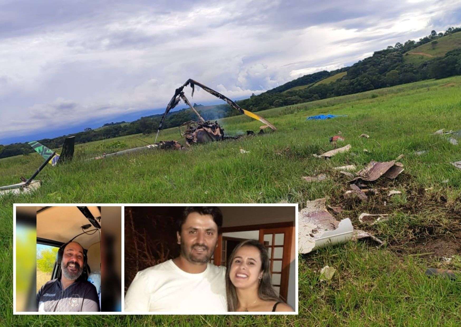 Queda de helicóptero deixa três mortos no sul de Minas