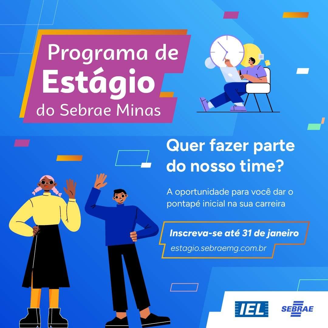 Programa de estágio do Sebrae oferece vagas no sul de Minas