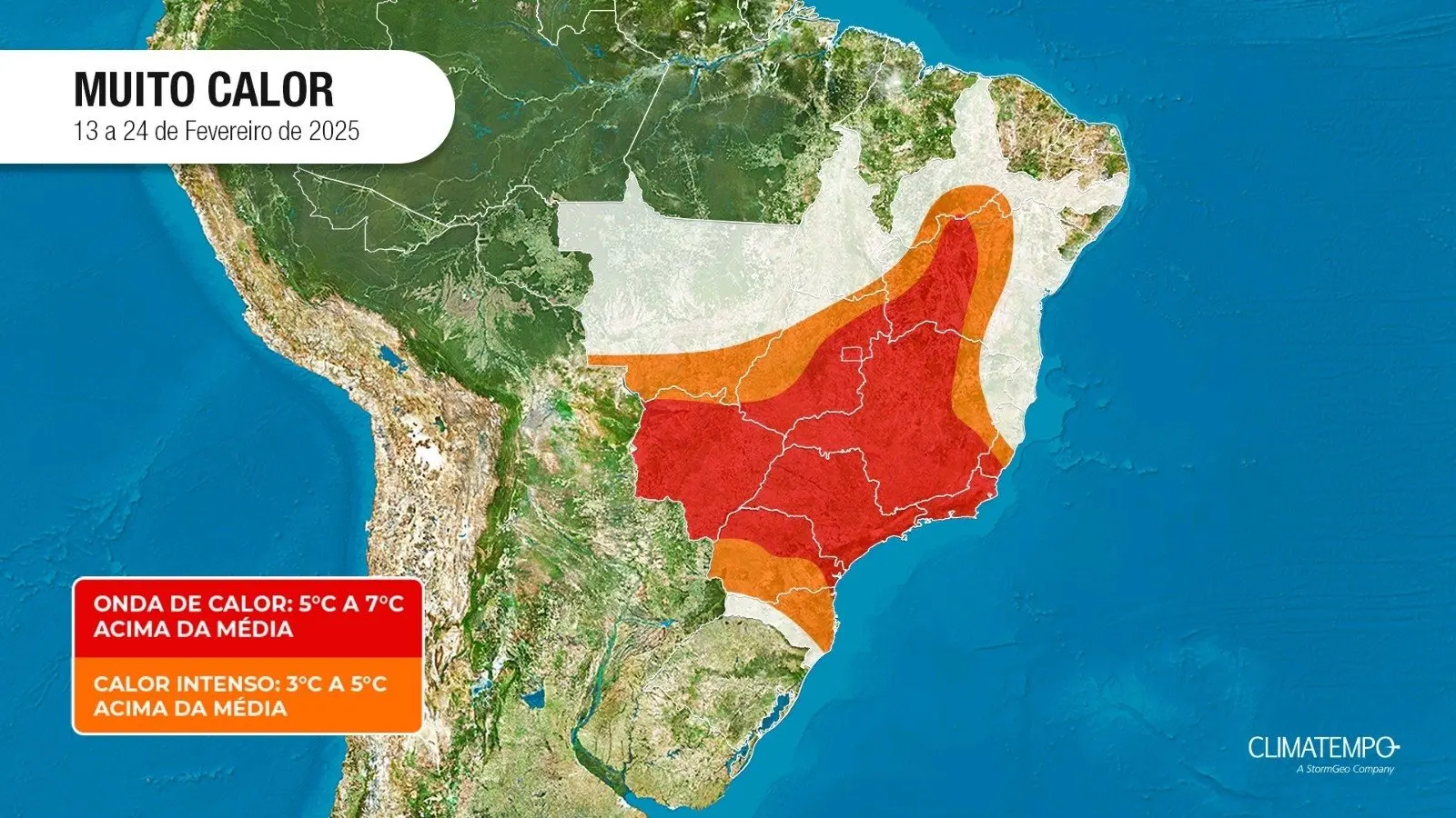 Onda de calor se estende até 24 de fevereiro no Brasil