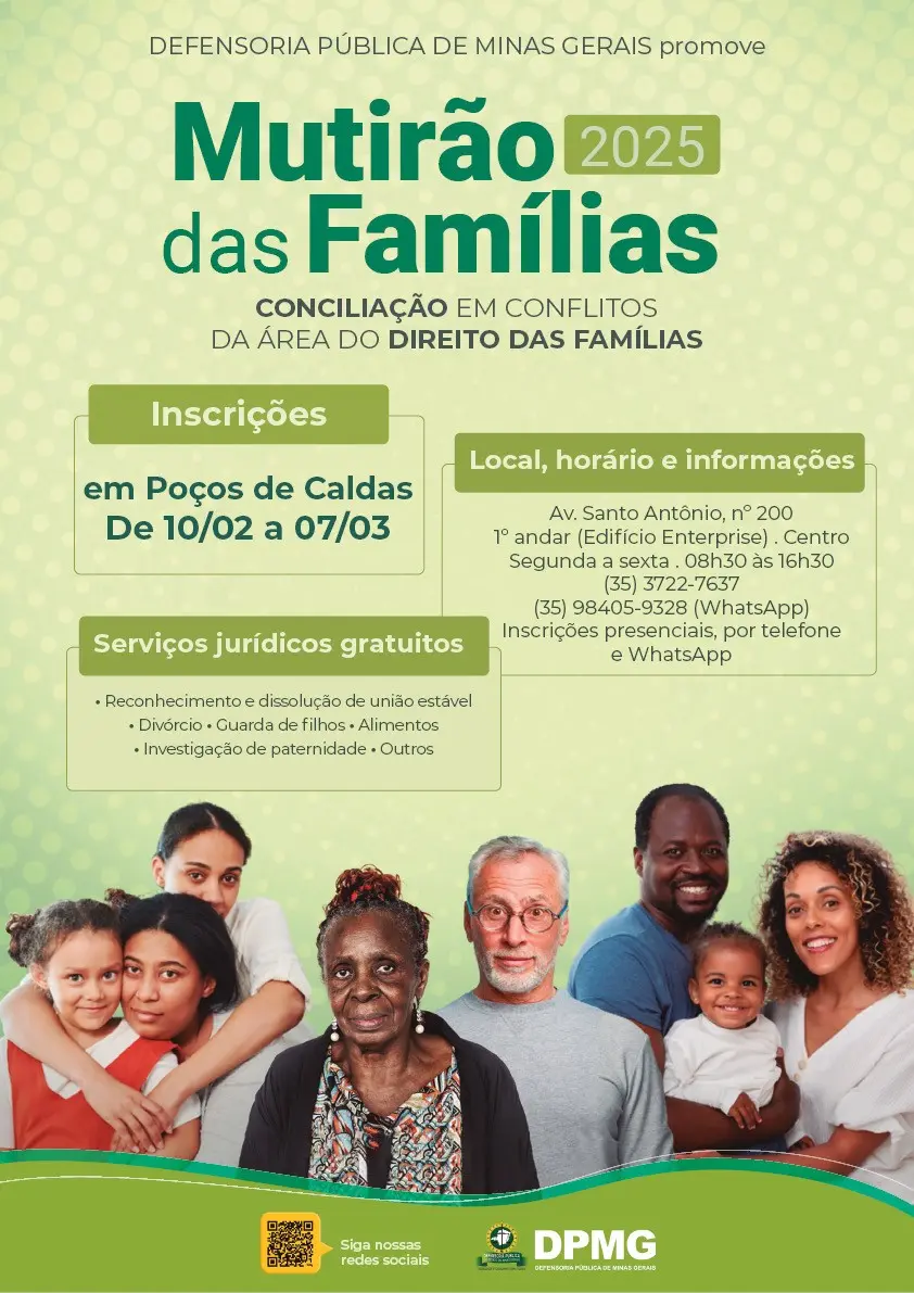 Inscrições para o ‘Mutirão das Famílias’ encerram nesta sexta-feira