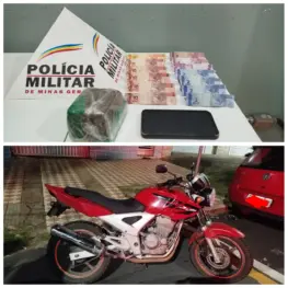 Motociclista é preso com barras de maconha na cintura