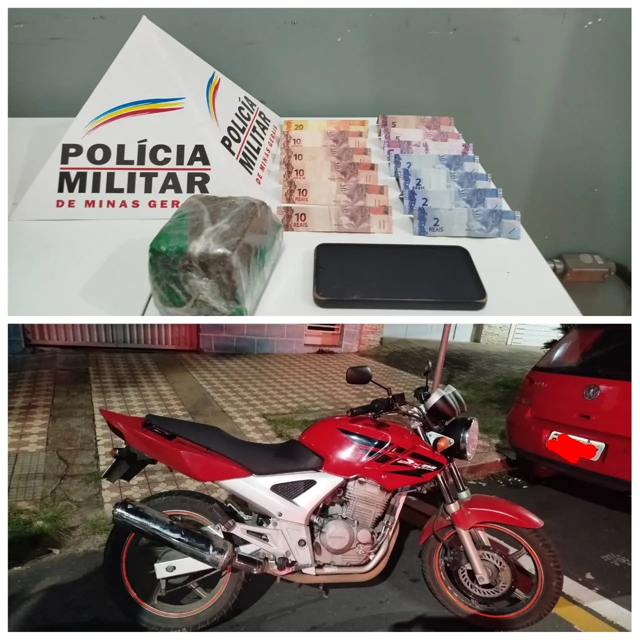 Motociclista é preso com barras de maconha na cintura