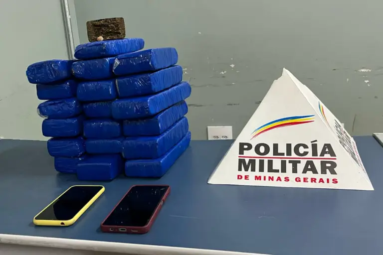 PM apreende 20 tabletes de maconha após perseguição