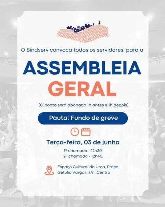 Servidores municipais discutem criação do fundo de greve em assembleia
