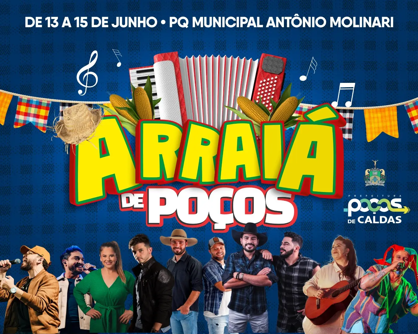 Parque municipal vai receber o Arraiá de Poços