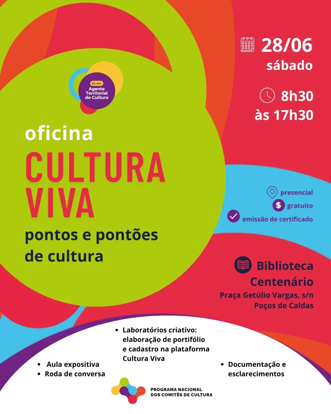 Poços recebe oficina gratuita do Programa Cultura Viva