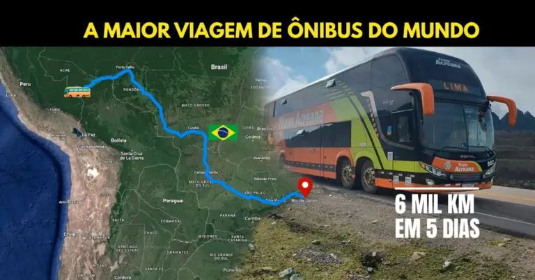 Viagem de ônibus mais longa do mundo começa no Brasil e está no Guinness