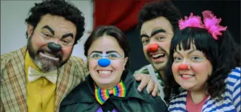 Palhaços divertem crianças e adultos nesta sexta-feira no Festival de Inverno