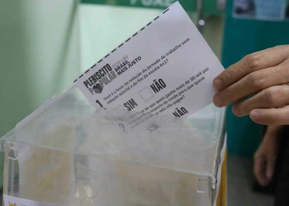 Escala 6x1 e taxação dos super-ricos: saiba onde votar no plebiscito popular em Poços