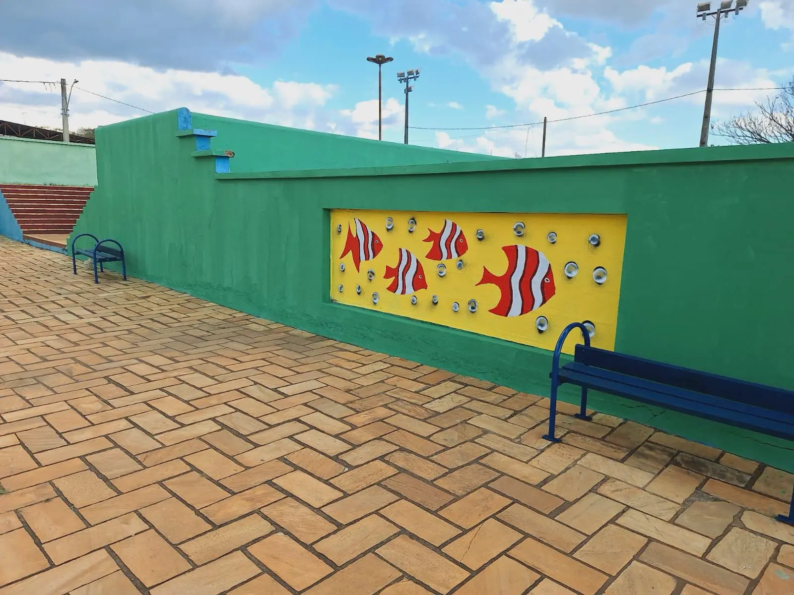 Complexo aquático da zona sul ganha novo visual com arte de servidor