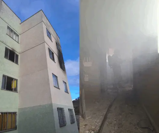 apartamento pega fogo