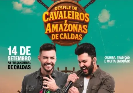 Caldas celebra tradição e cultura com desfile de cavaleiros e amazonas