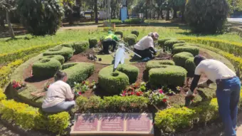 Relógio Floral de Poços recebe revitalização de paisagismo