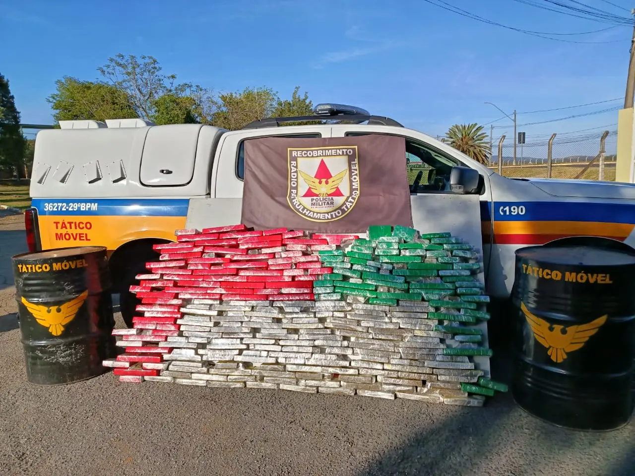 Mais de 140 quilos de maconha