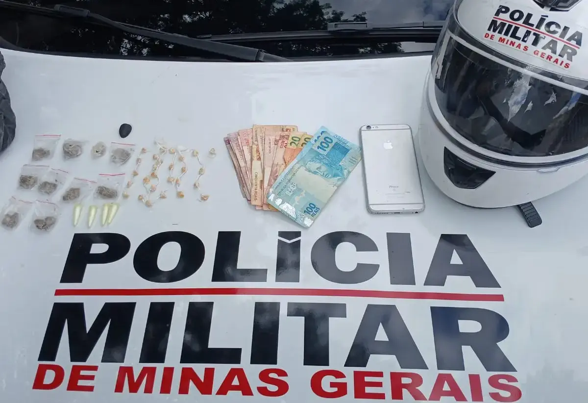 Traficante pula da moto em movimento para tentar fugir de flagrante