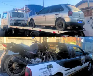 PM apreende moto e carro em operação contra tráfico de drogas