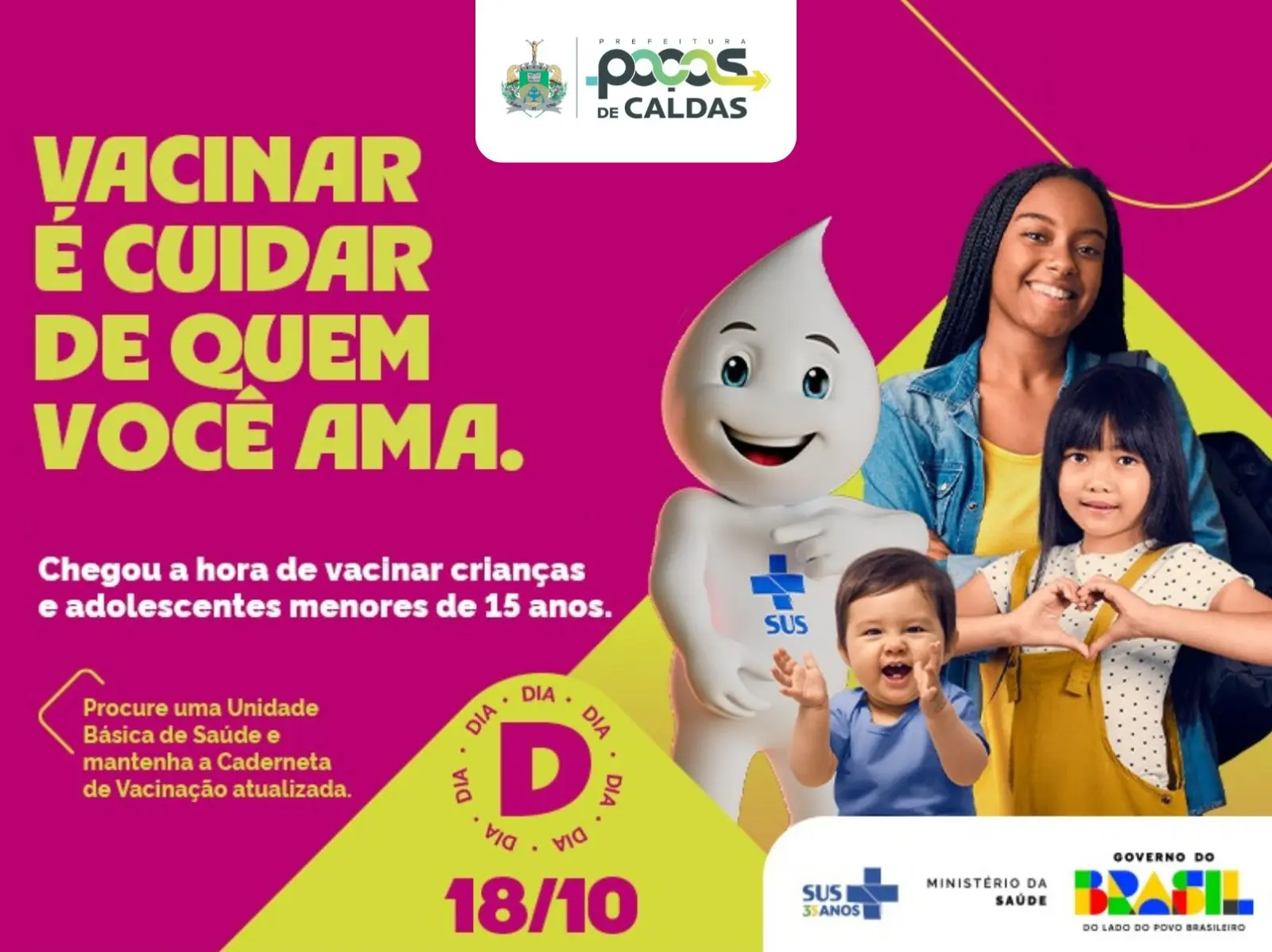 Dia D de Multivacinação acontecerá neste sábado: confira locais de atendimento
