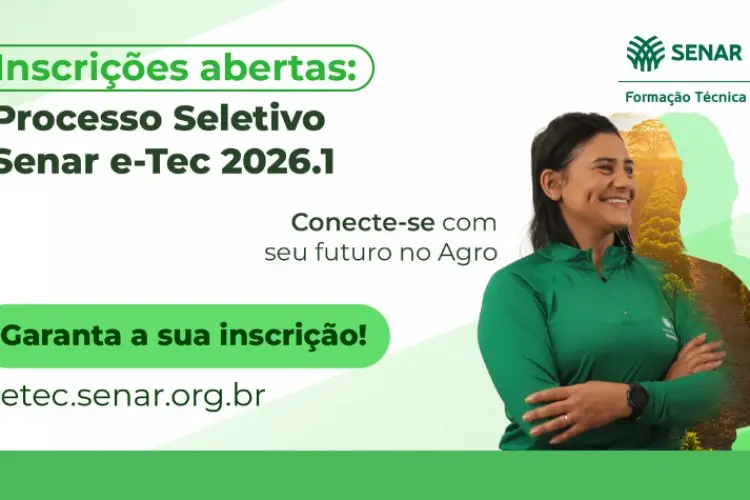 Senar abre inscrições para cursos técnicos