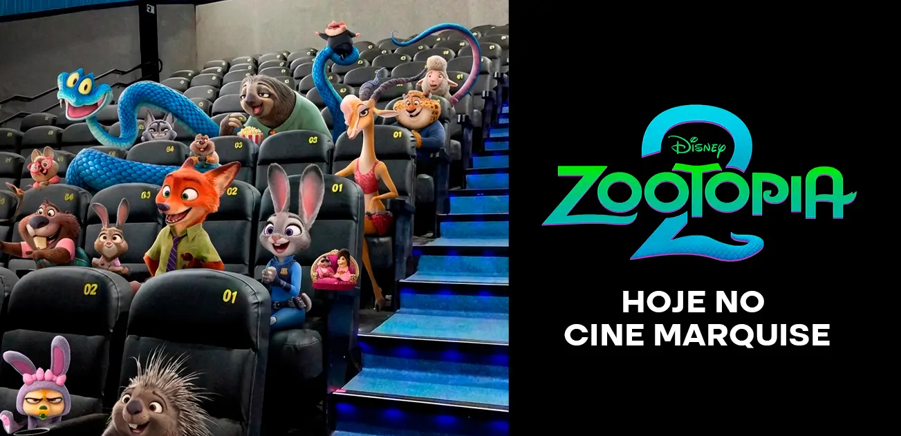 Zootopia 2 no Cine Marquise Ultravisão