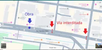 DMAE interdita trecho da Francisco Salles neste domingo