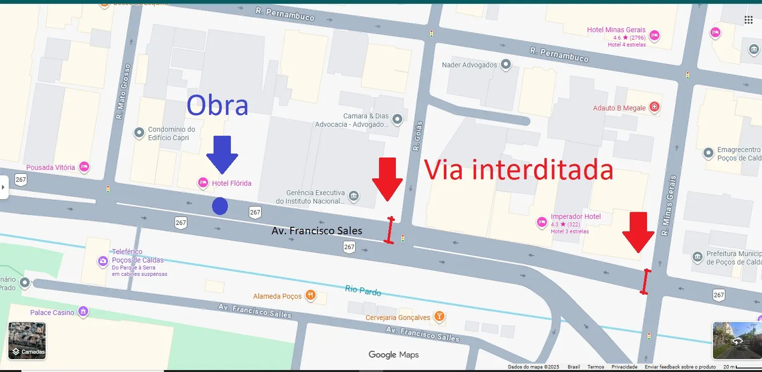 DMAE interdita trecho da Francisco Salles neste domingo