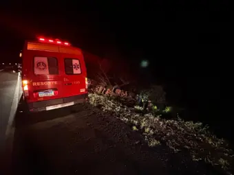 MG | Motorista morre após tombar caminhão e cair em barranco